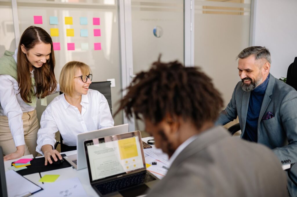 HR team conducting candidate interviews for corporate hiring solutions